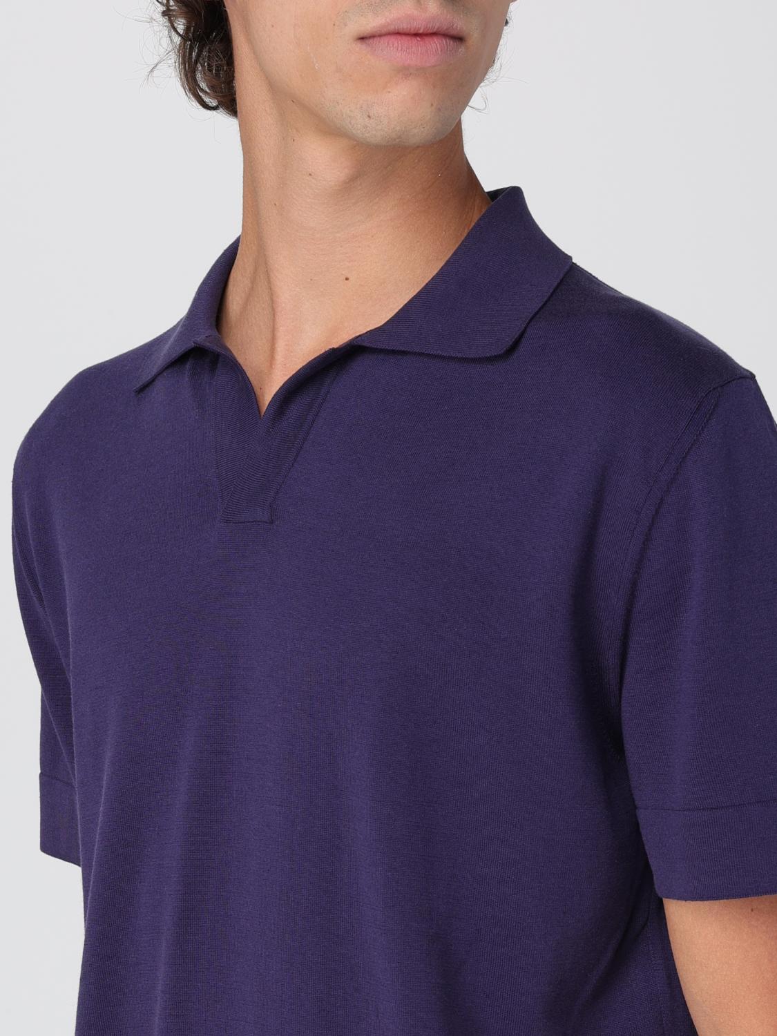 BRIONI 폴로 셔츠: 폴로 셔츠 남성 Brioni, 블루 - Img 3