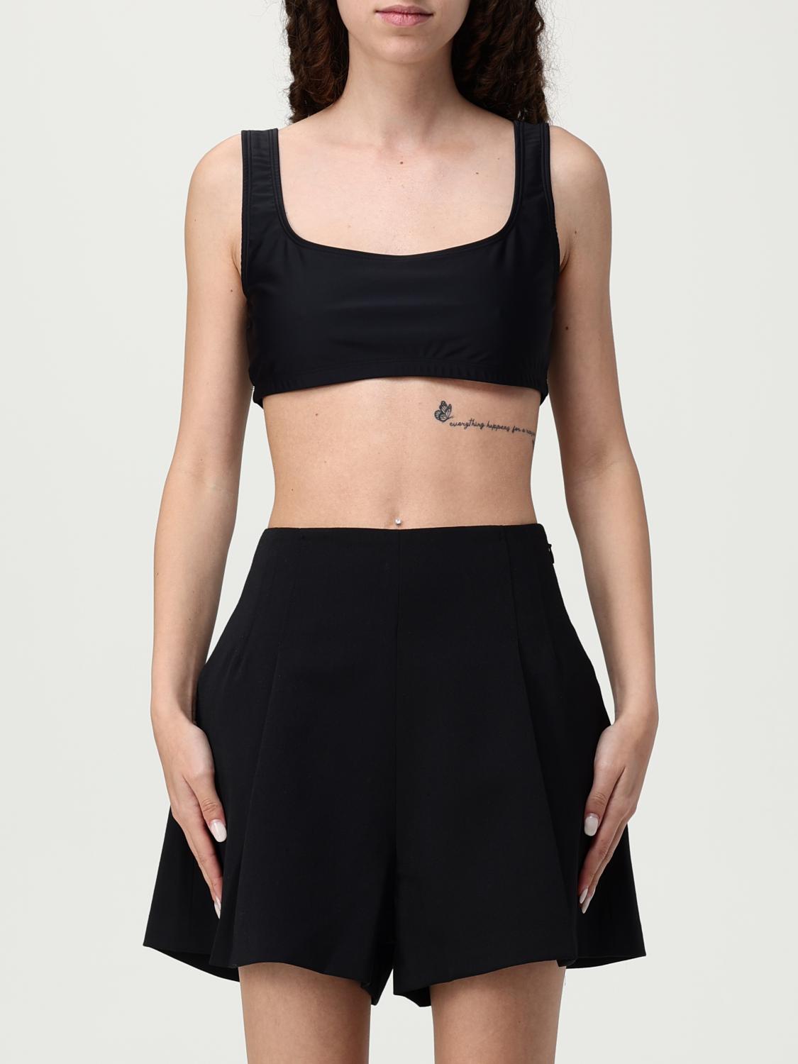 THE ANDAMANE TOP: Top cropped Andamane in jersey , Nero - Img 1