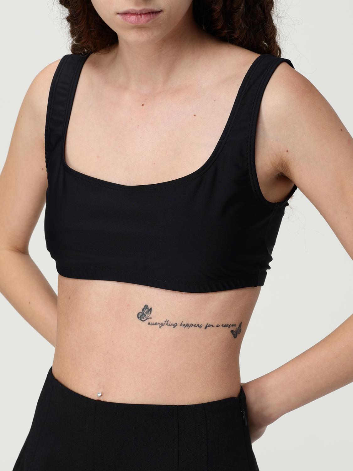 THE ANDAMANE TOP: Top cropped Andamane in jersey , Nero - Img 4