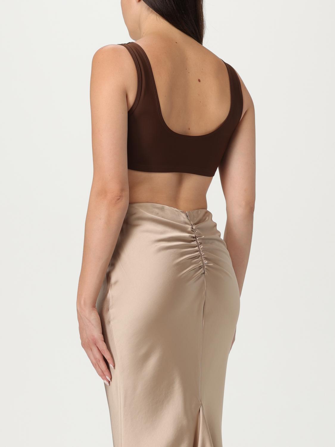 THE ANDAMANE TOP: Top cropped Andamane in jersey , Caffe - Img 3