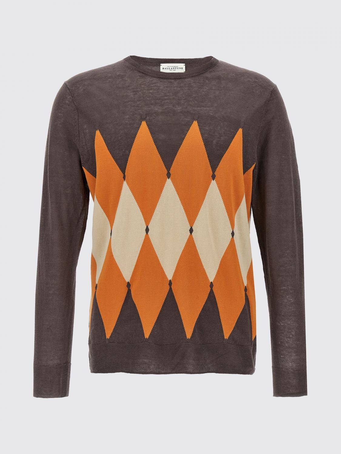 BALLANTYNE JUMPER: Cardigan men Ballantyne, Brown - Img 1