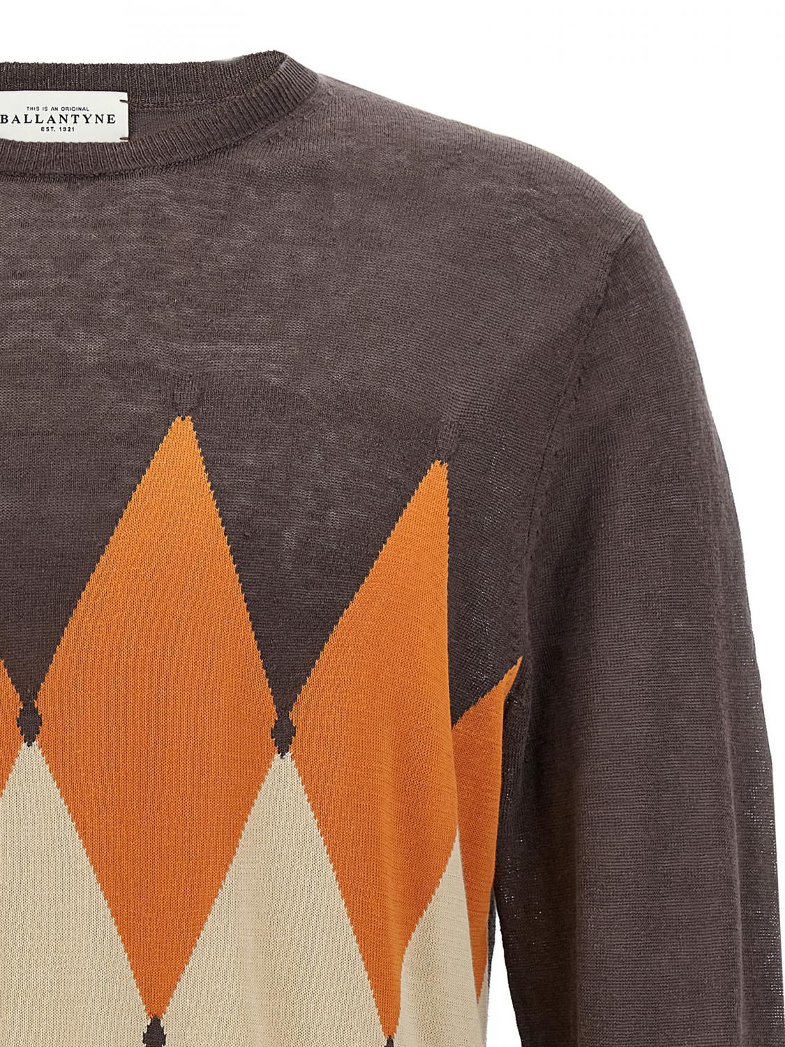 BALLANTYNE JUMPER: Cardigan men Ballantyne, Brown - Img 3