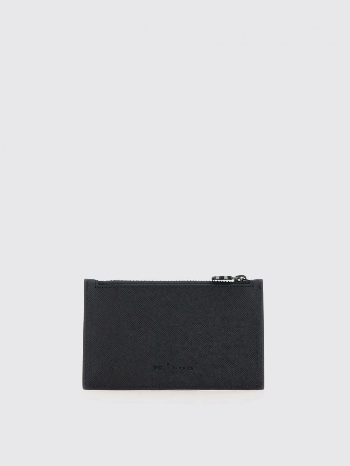 KITON 財布: フォルダー メンズ Kiton, ブラック - Img 2
