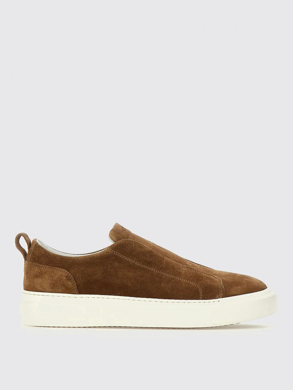 KITON SNEAKERS: Sneakers Kiton in camoscio , Marrone - Img 1