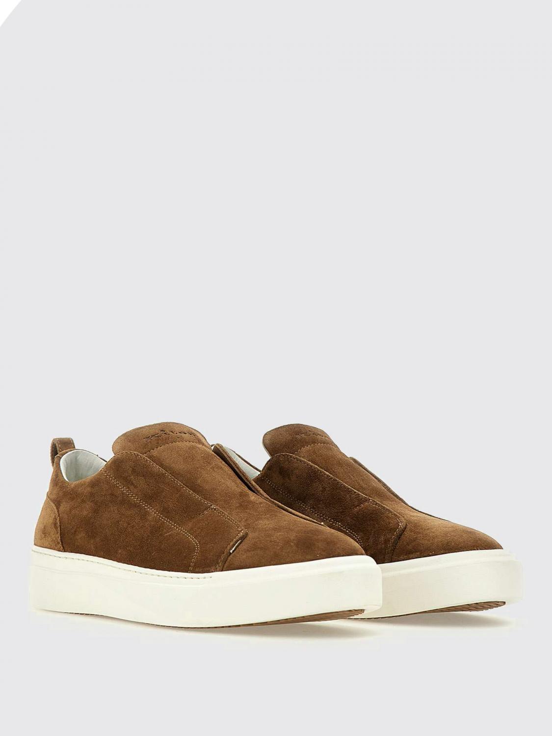 KITON SNEAKERS: Sneakers Kiton in camoscio , Marrone - Img 2