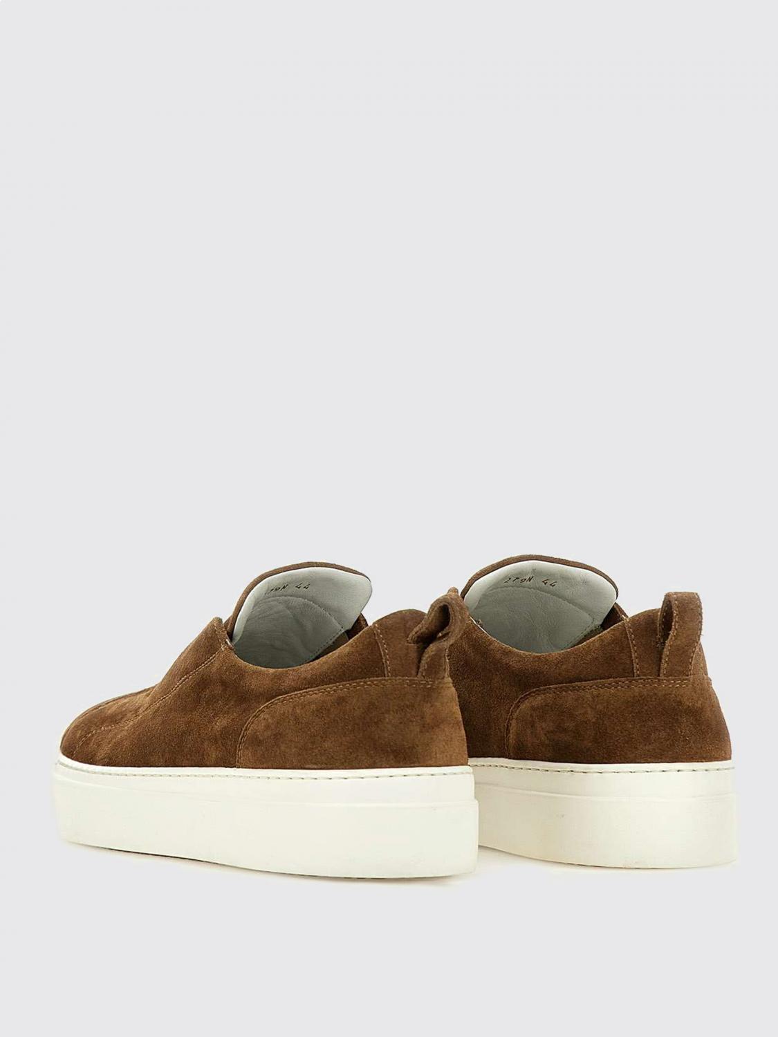 KITON SNEAKERS: Sneakers Kiton in camoscio , Marrone - Img 3