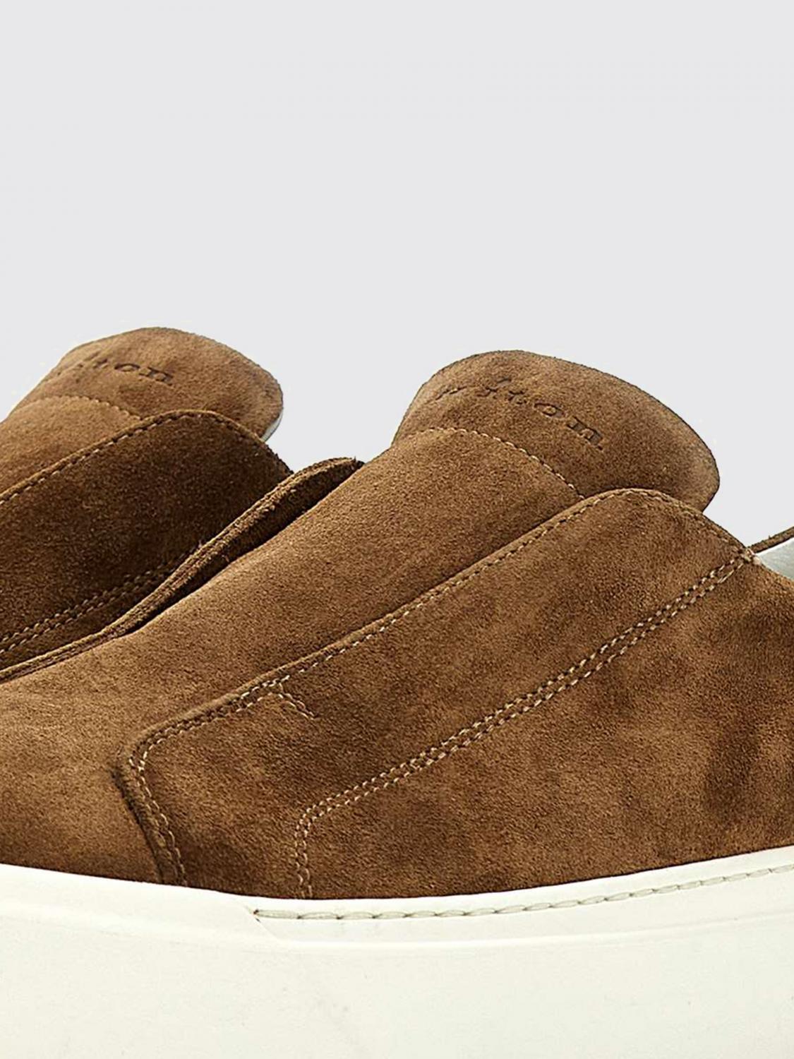 KITON SNEAKERS: Sneakers Kiton in camoscio , Marrone - Img 4