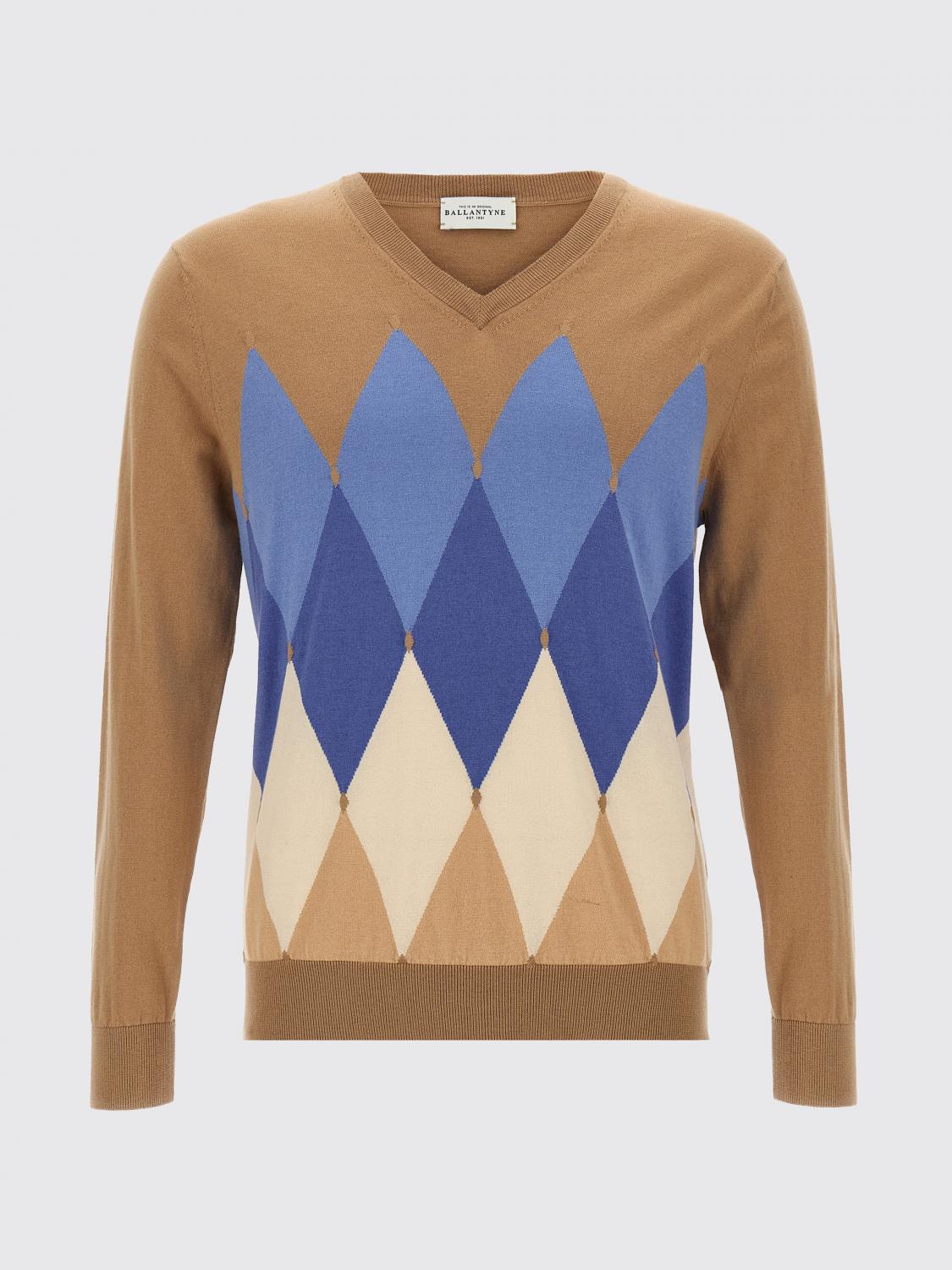 BALLANTYNE PULLOVER: Strickjacke herren Ballantyne, Beige - Img 1