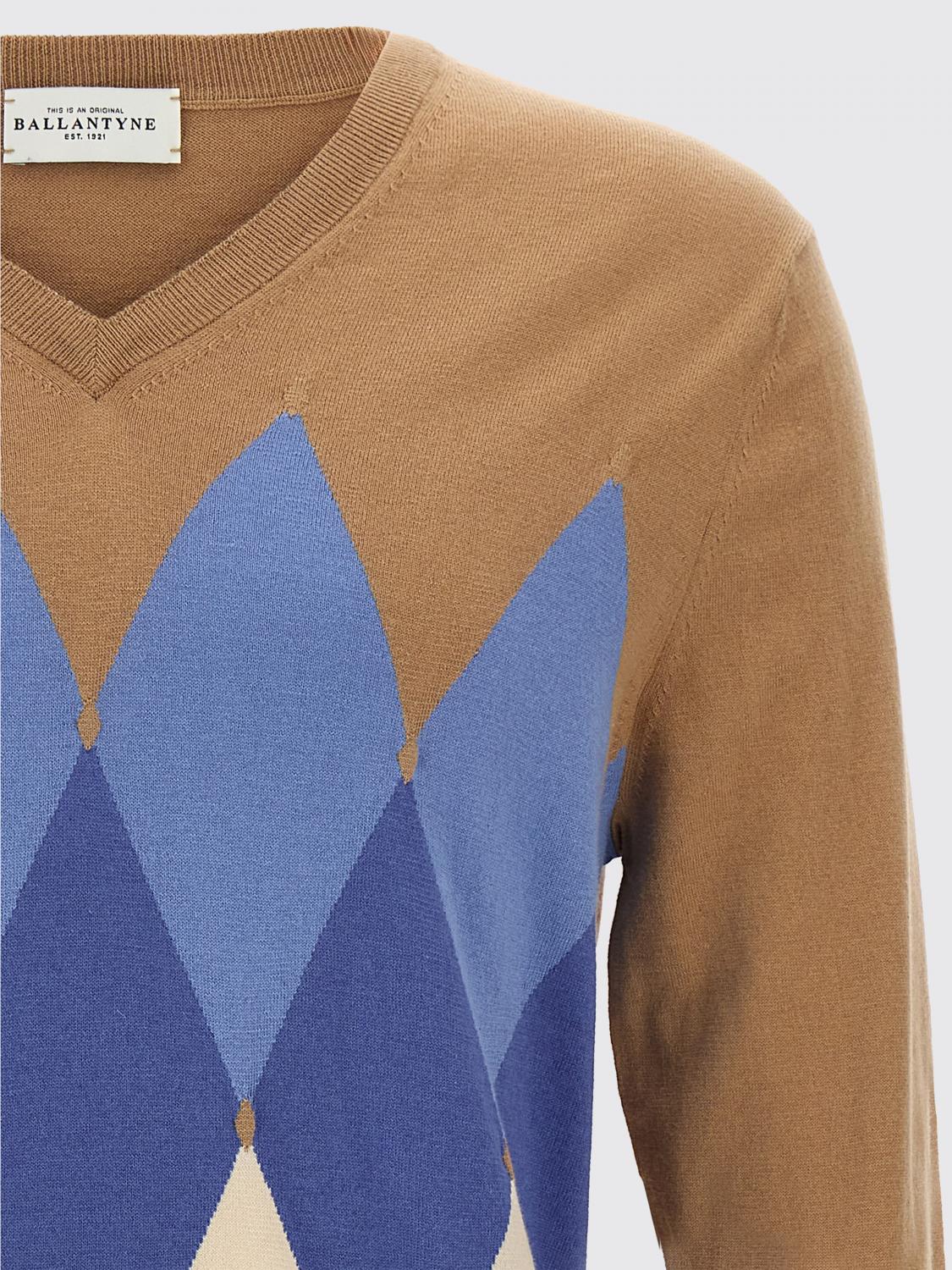 BALLANTYNE PULLOVER: Strickjacke herren Ballantyne, Beige - Img 3