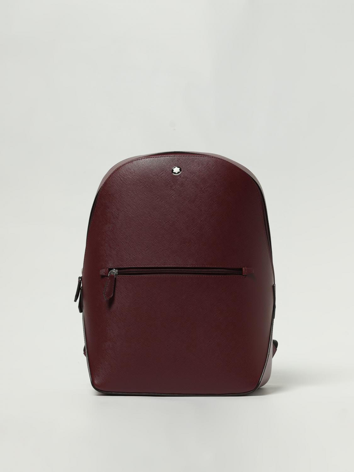MONTBLANC ZAINO: Zaino Sartorial Small Montblanc in pelle saffiano , Bordeaux - Img 1