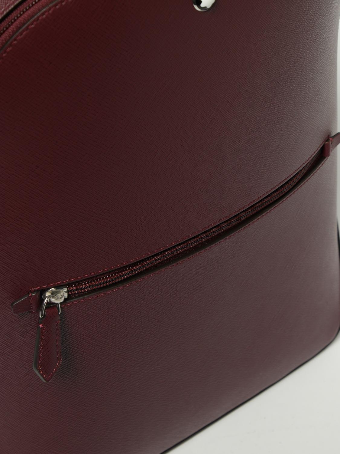 MONTBLANC ZAINO: Zaino Sartorial Small Montblanc in pelle saffiano , Bordeaux - Img 3