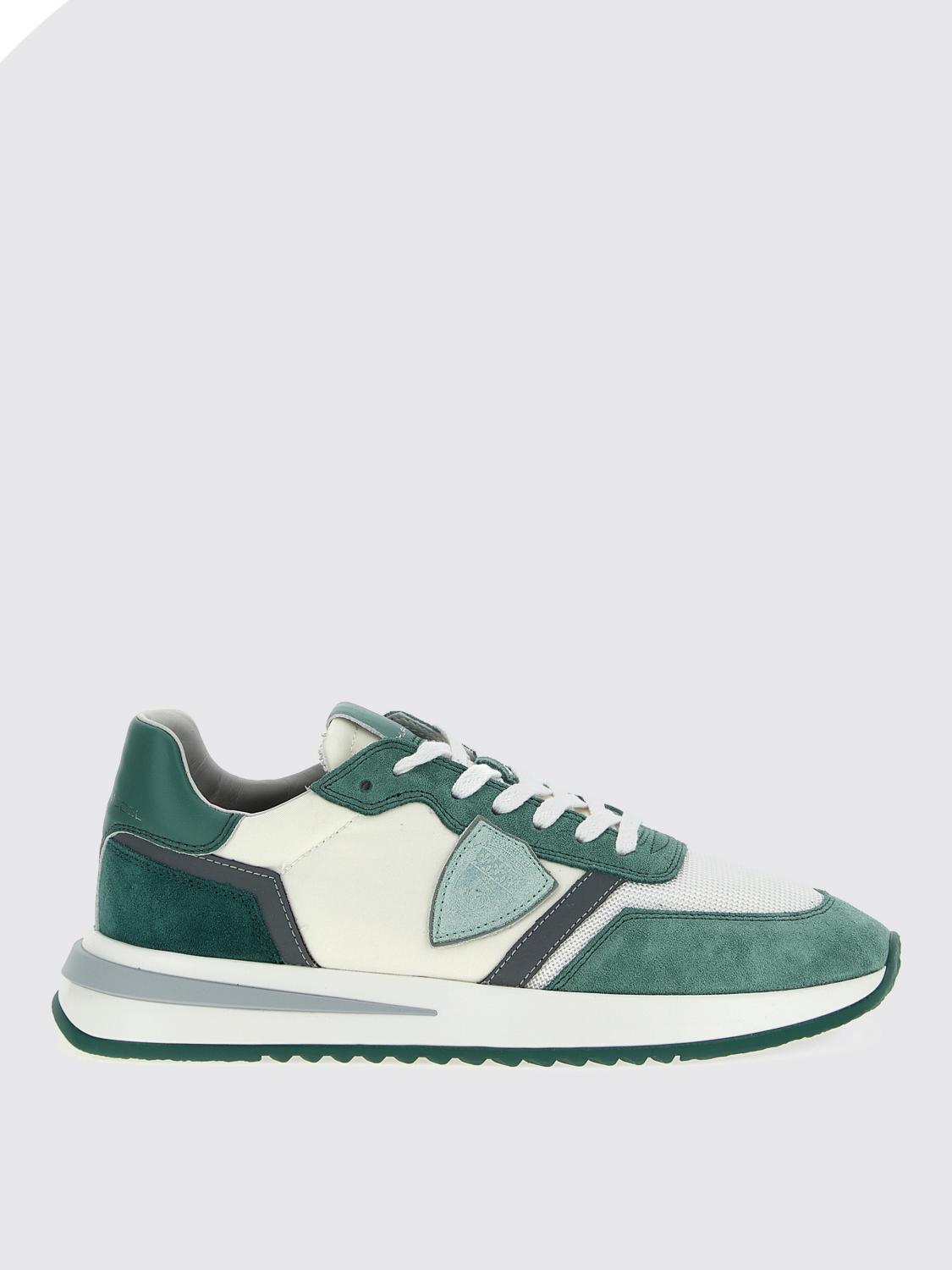 PHILIPPE MODEL SNEAKERS: Sneakers men Philippe Model, Green - Img 1