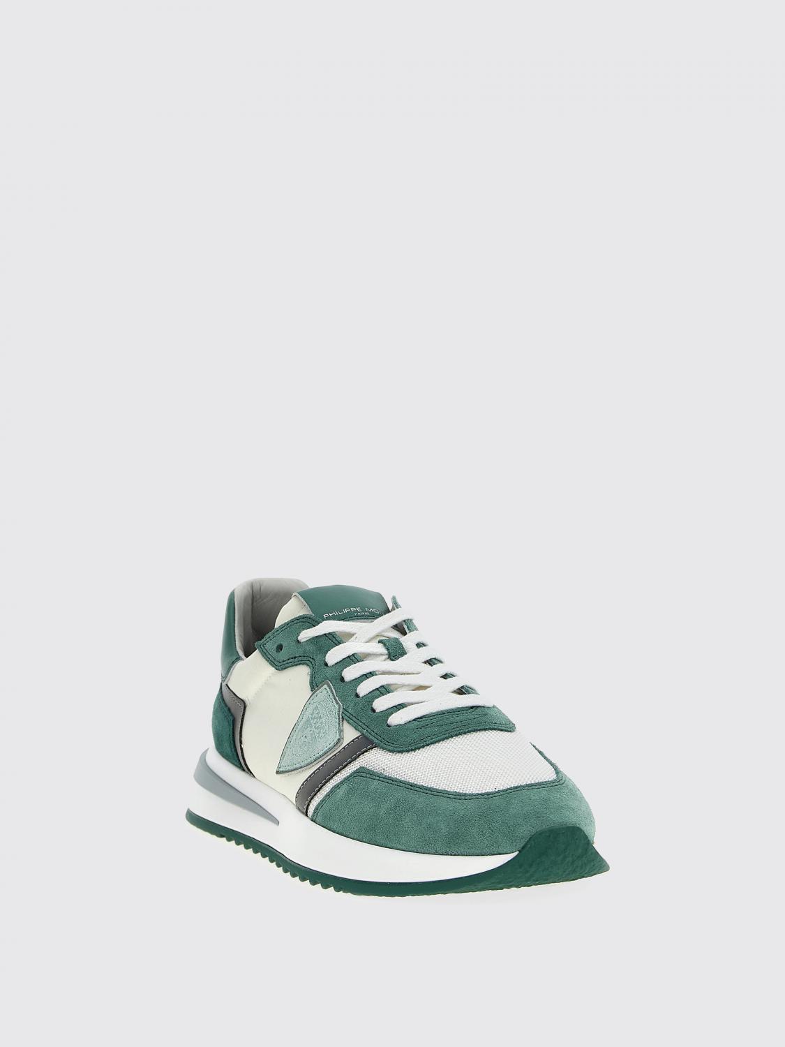 PHILIPPE MODEL SNEAKERS: Sneakers men Philippe Model, Green - Img 2