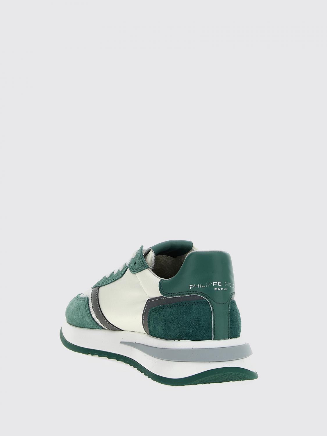 PHILIPPE MODEL SNEAKERS: Sneakers men Philippe Model, Green - Img 3