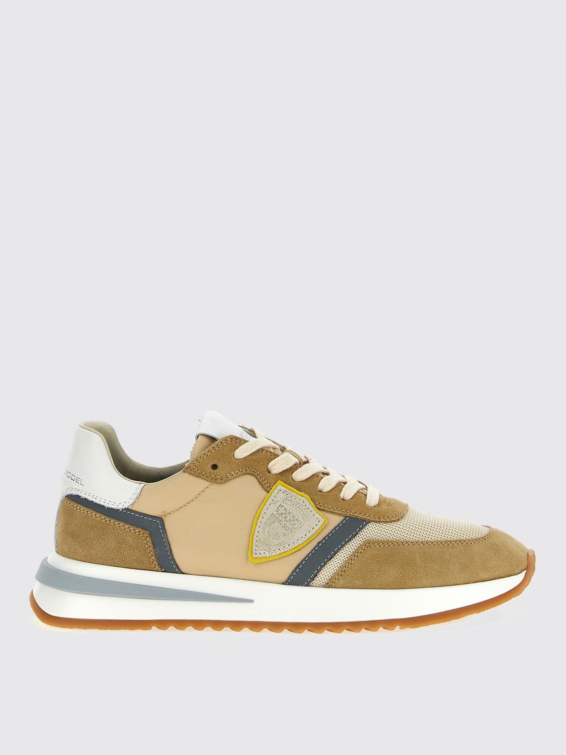 PHILIPPE MODEL SNEAKERS: Sneakers men Philippe Model, Beige - Img 1