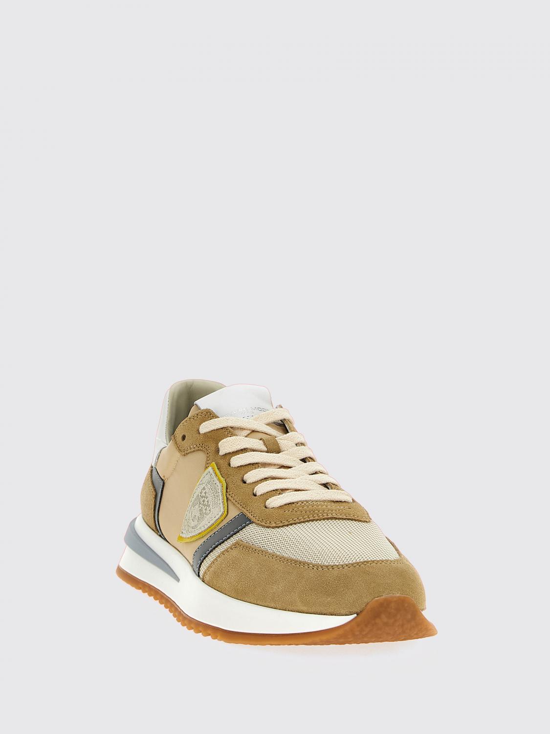 PHILIPPE MODEL SNEAKERS: Sneakers men Philippe Model, Beige - Img 2