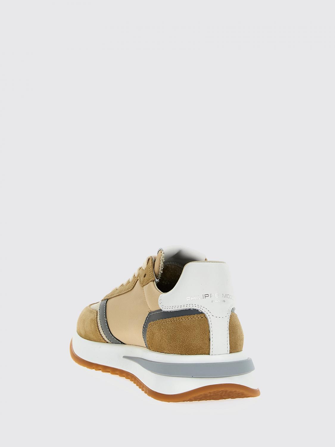 PHILIPPE MODEL SNEAKERS: Sneakers men Philippe Model, Beige - Img 3