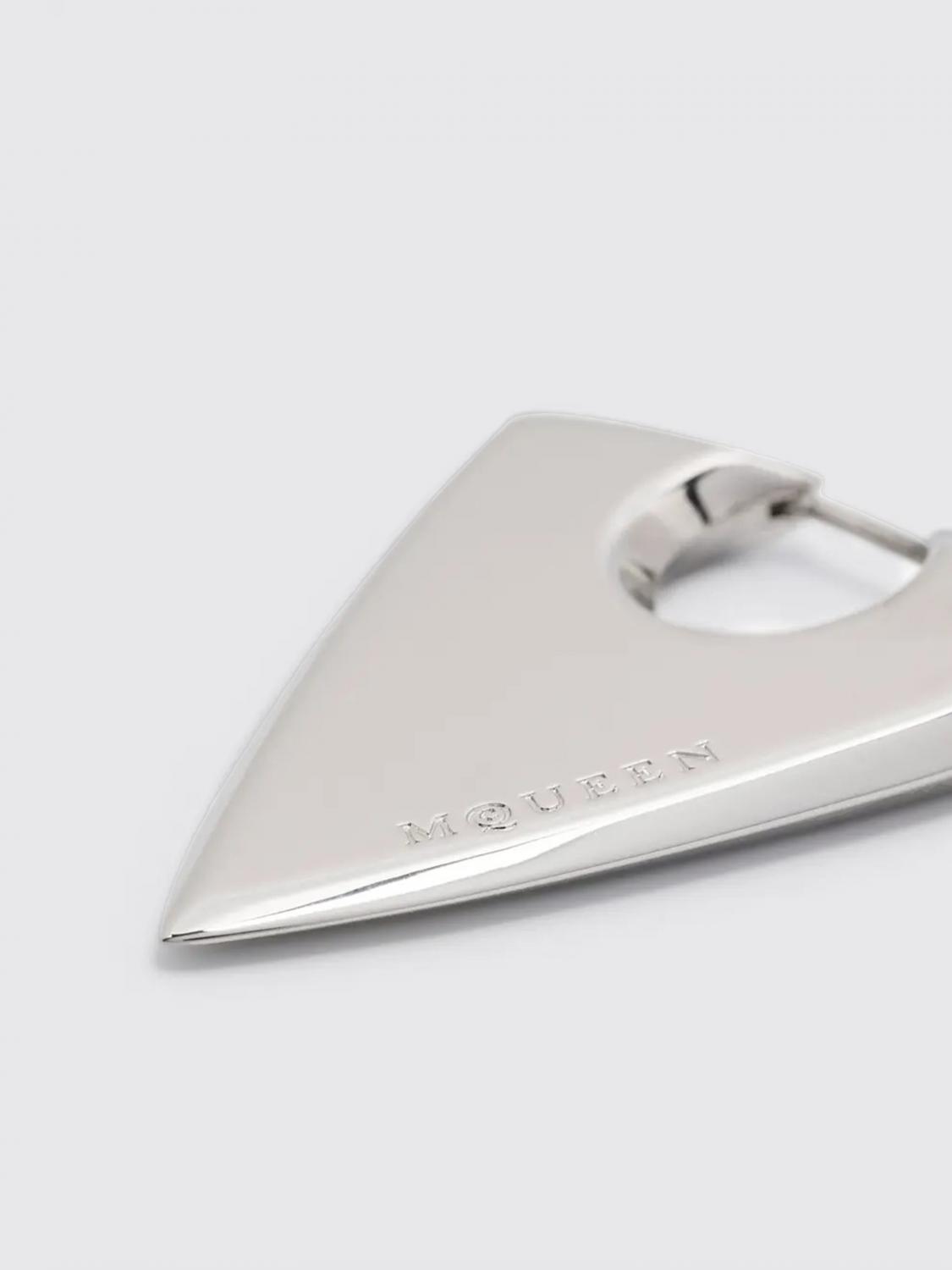 MCQUEEN GIOIELLO: Orecchini McQueen in ottone , Argento - Img 2