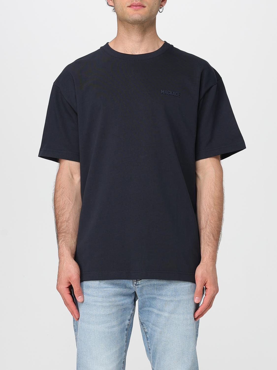 MACKAGE CAMISETA: Camiseta básica de algodón Mackage, Azul Oscuro - Img 1