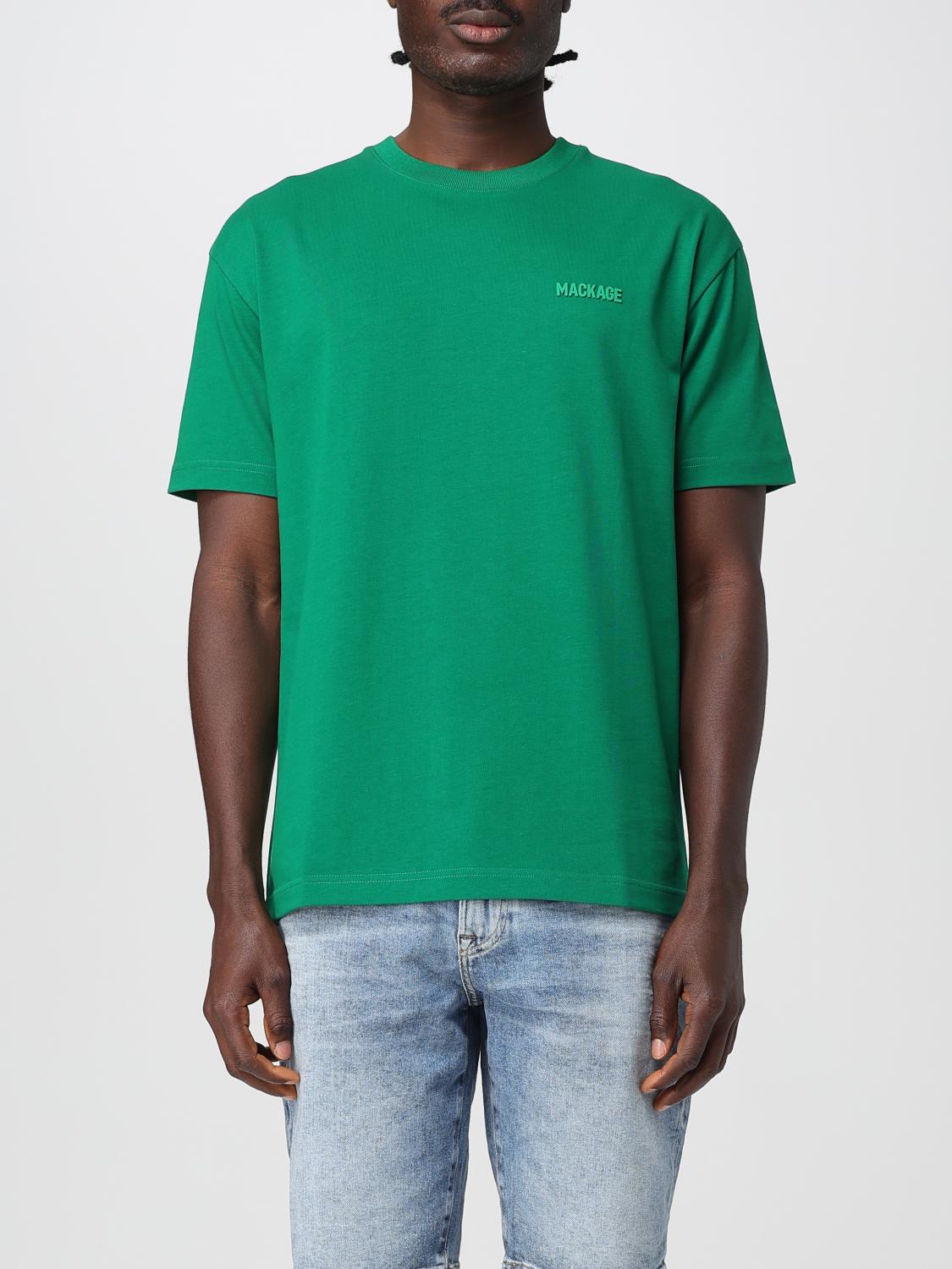 MACKAGE CAMISETA: Camiseta básica de algodón Mackage, Verde - Img 1