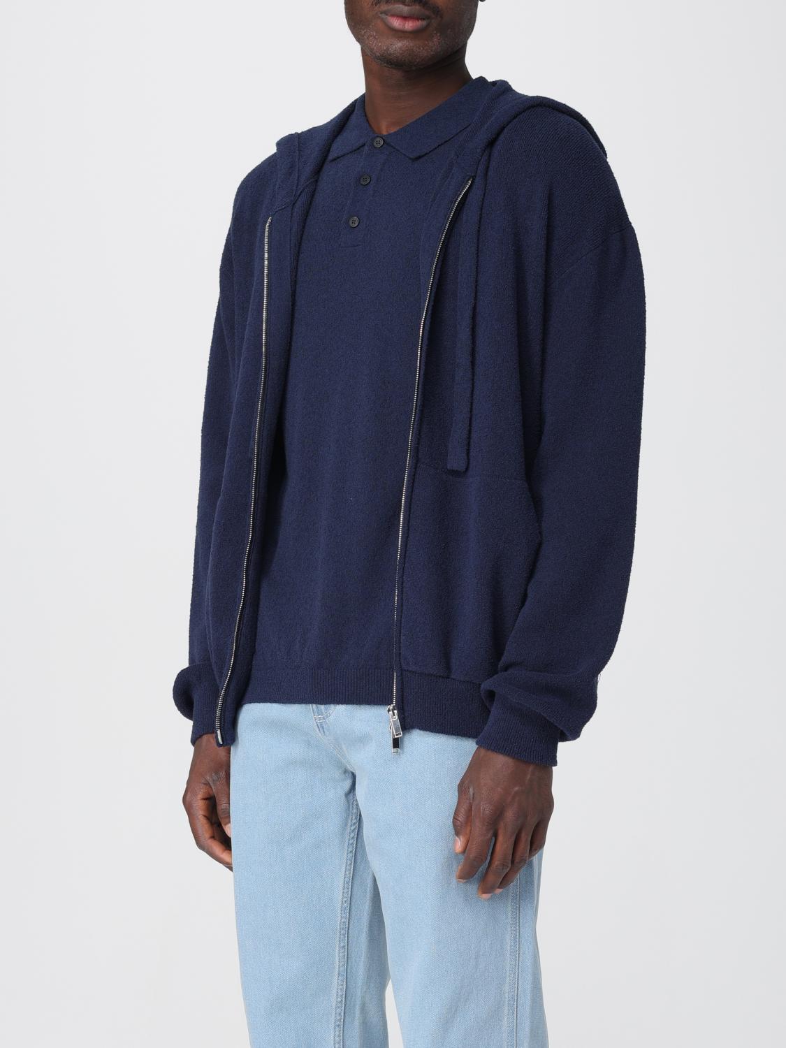 ROBERTO COLLINA SUDADERA: Sudadera hombre Roberto Collina, Azul Oscuro - Img 3