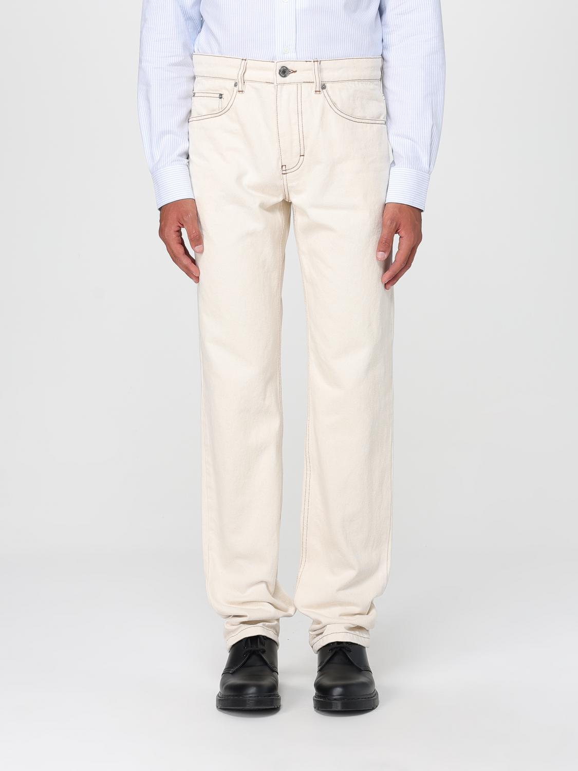 AMI PARIS JEANS: Jeans men Ami Paris, Beige - Img 1
