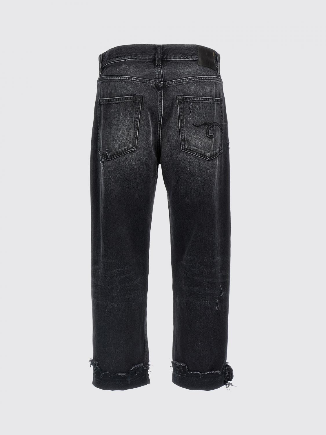 R13 JEANS: Jeans straight R13 in denim , Nero - Img 2