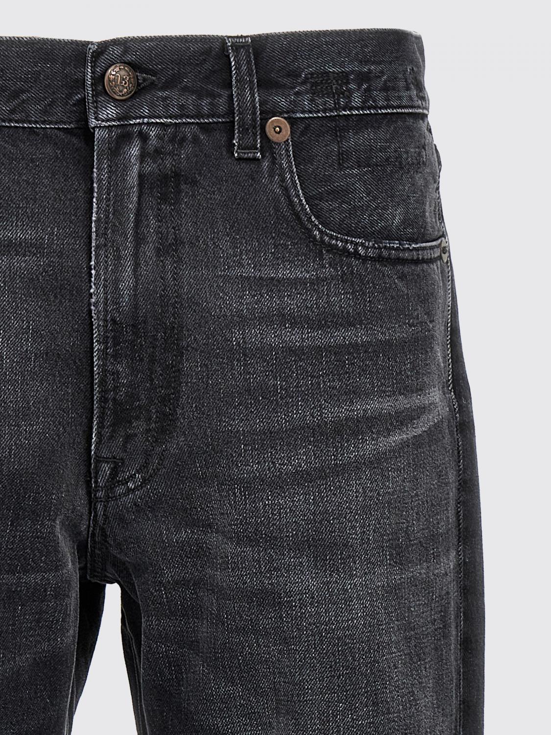 R13 JEANS: Jeans straight R13 in denim , Nero - Img 3