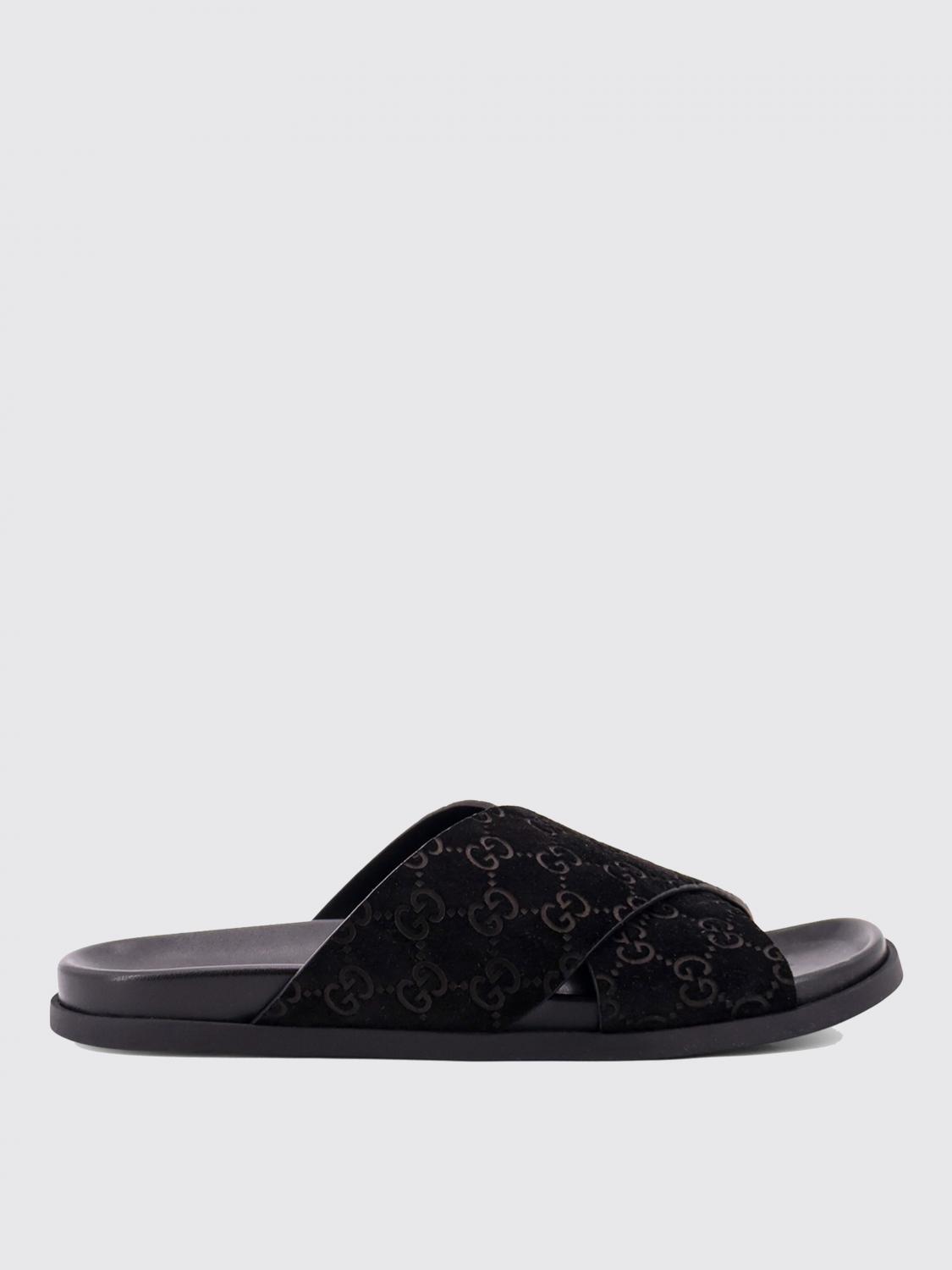 Gucci サンダル メンズ - ブラック | 834940AADUO | GIGLIO.COM