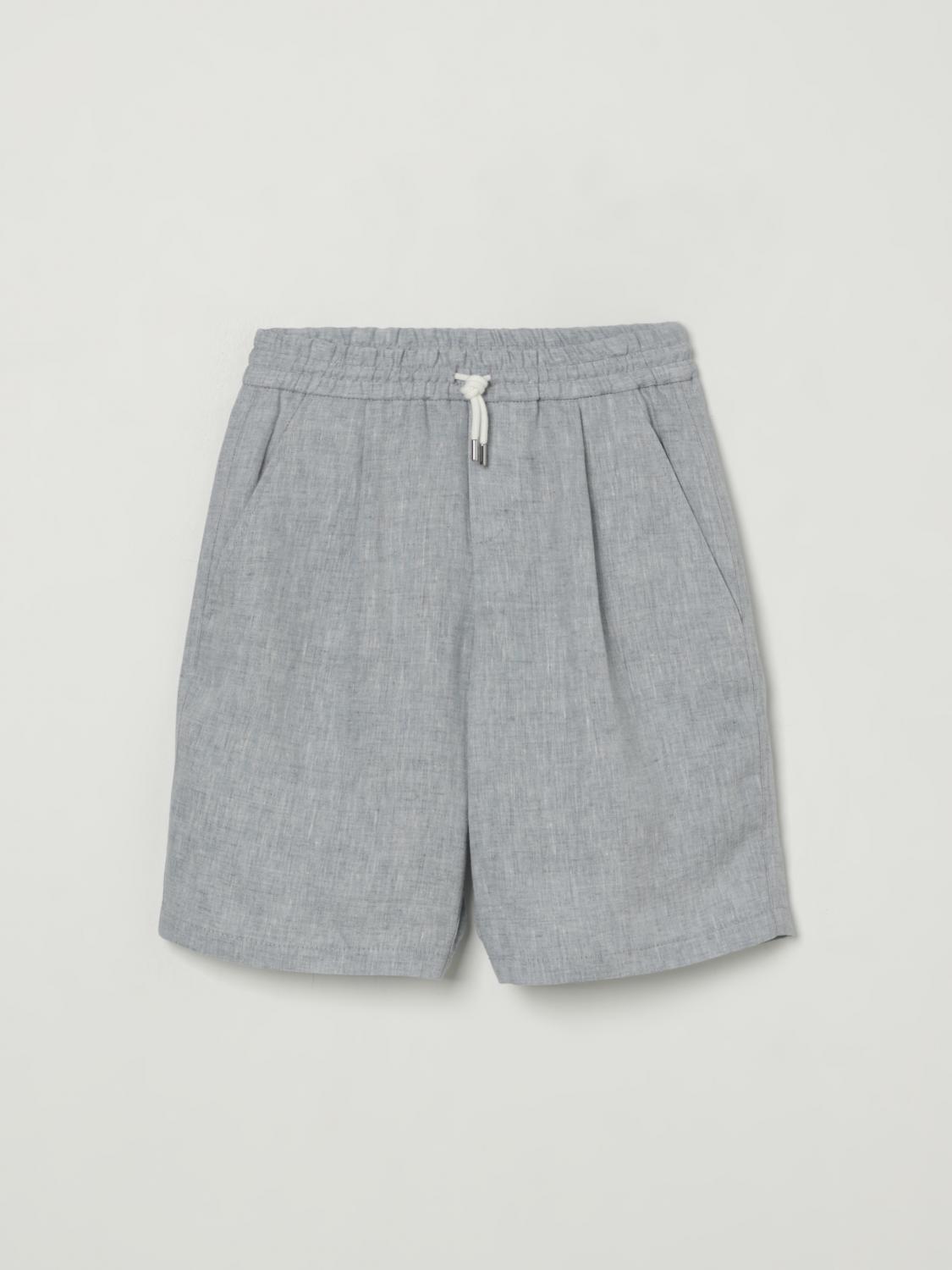 BRUNELLO CUCINELLI 短裤: 短裤 儿童 Brunello Cucinelli, 牛仔布 - Img 1