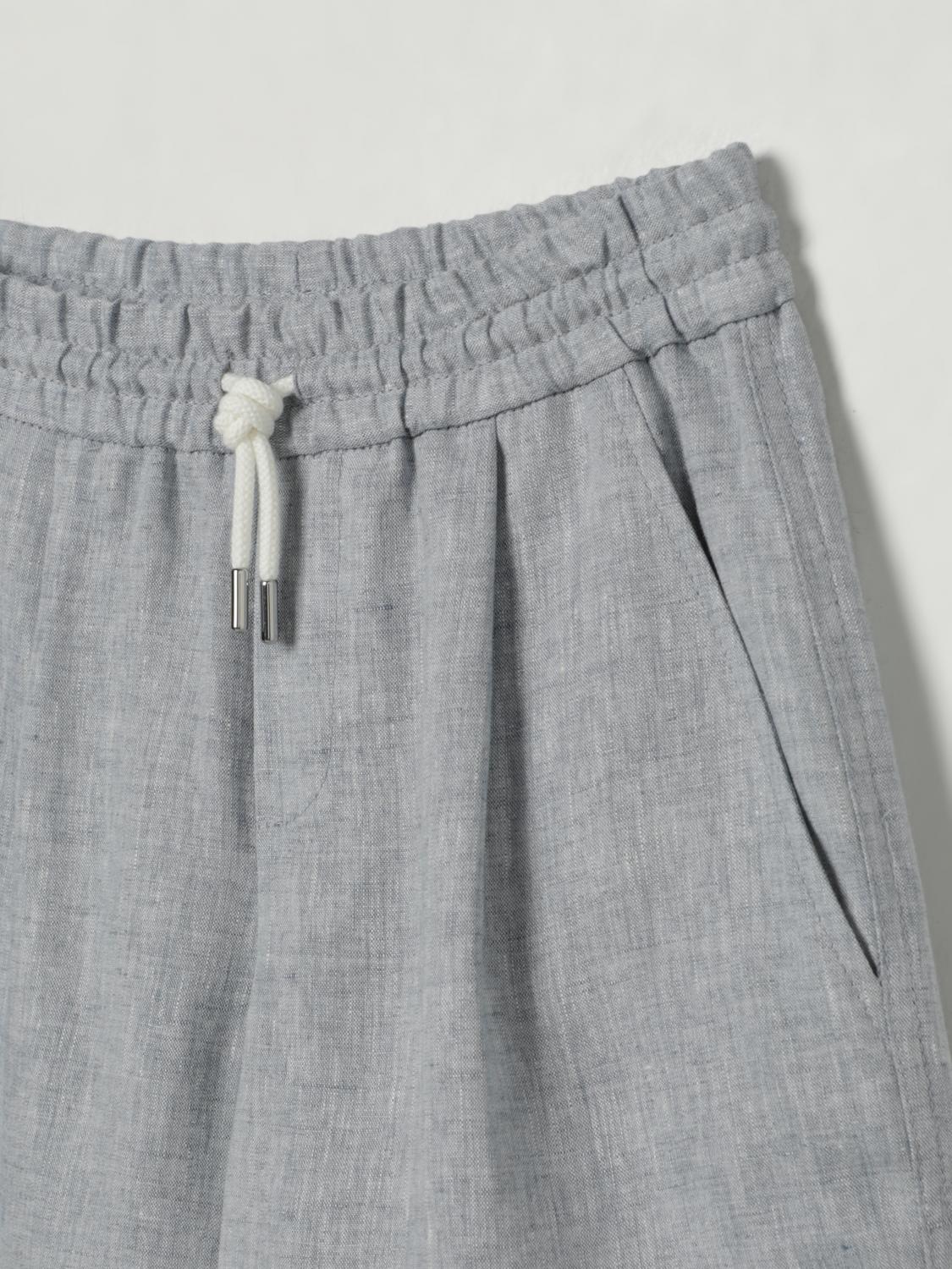 BRUNELLO CUCINELLI 短裤: 短裤 儿童 Brunello Cucinelli, 牛仔布 - Img 3