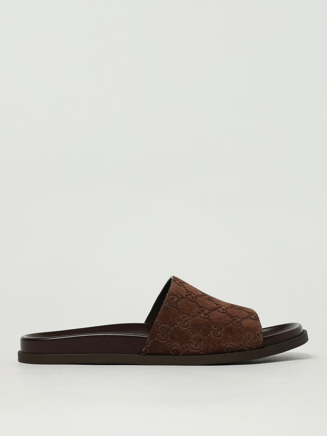 GUCCI SANDALS: Sandals men Gucci, Brown - Img 1