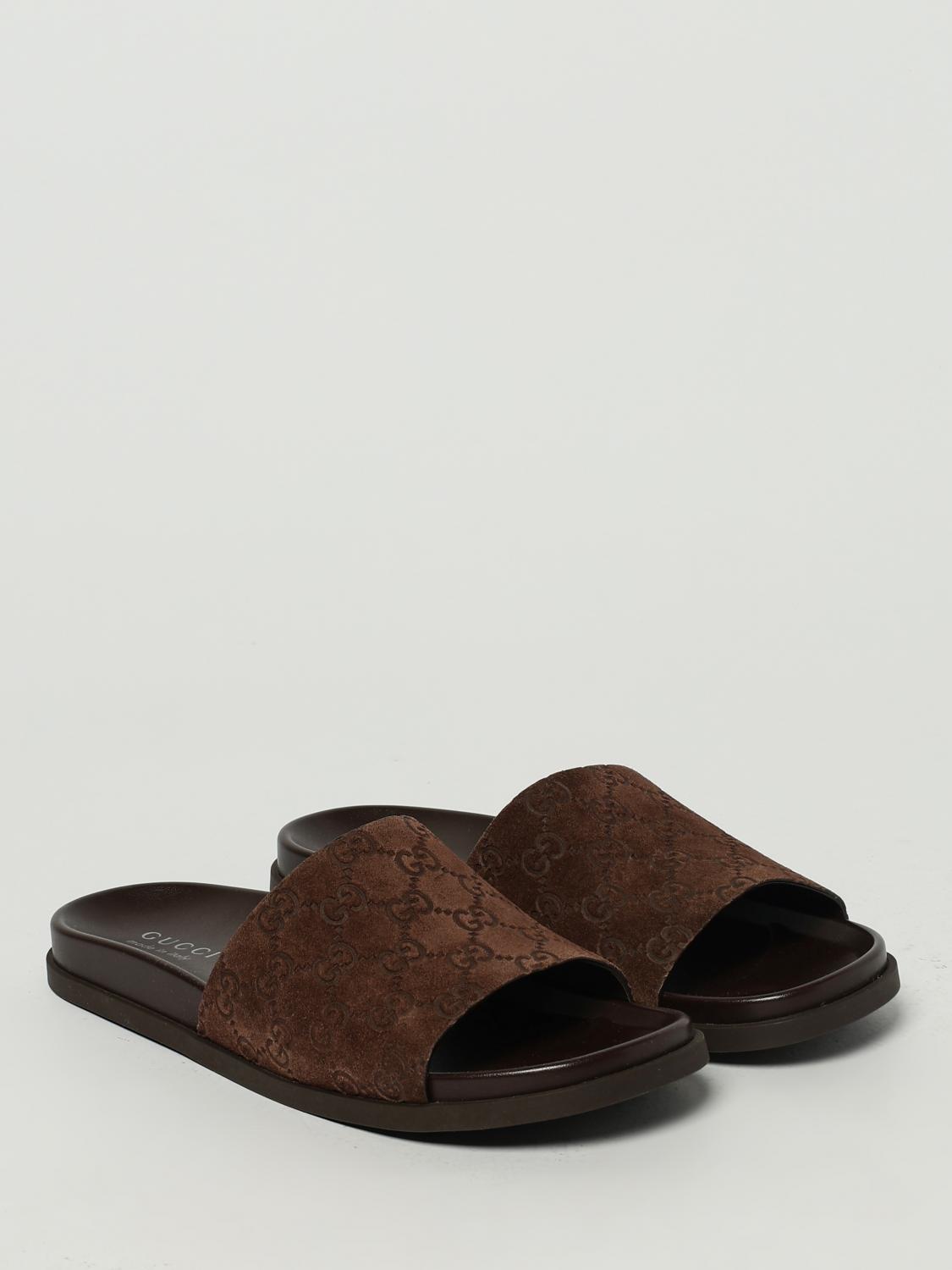GUCCI SANDALS: Sandals men Gucci, Brown - Img 2