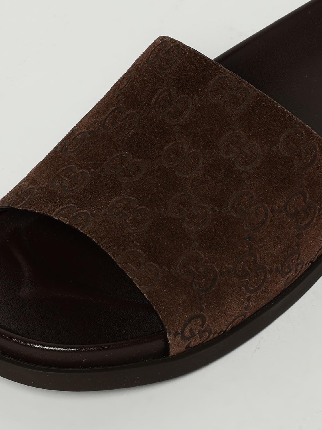 GUCCI SANDALS: Sandals men Gucci, Brown - Img 4