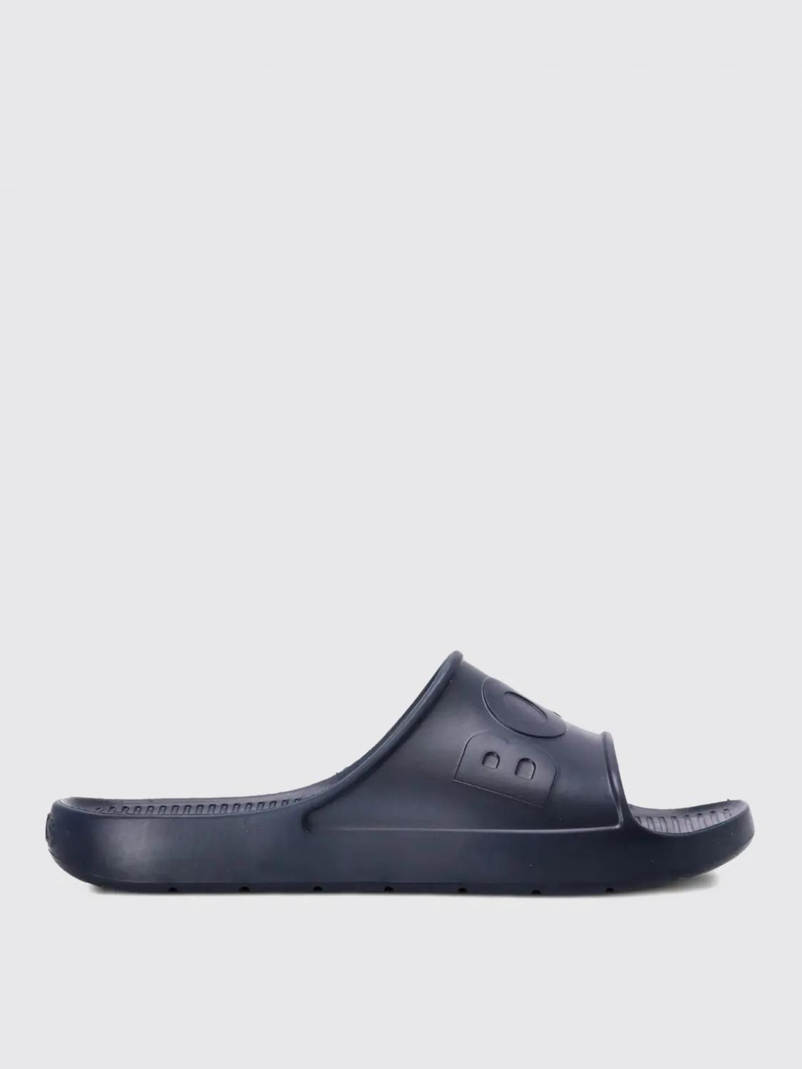 BOSS SANDALI: Sliders Boss in gomma , Blue - Img 1