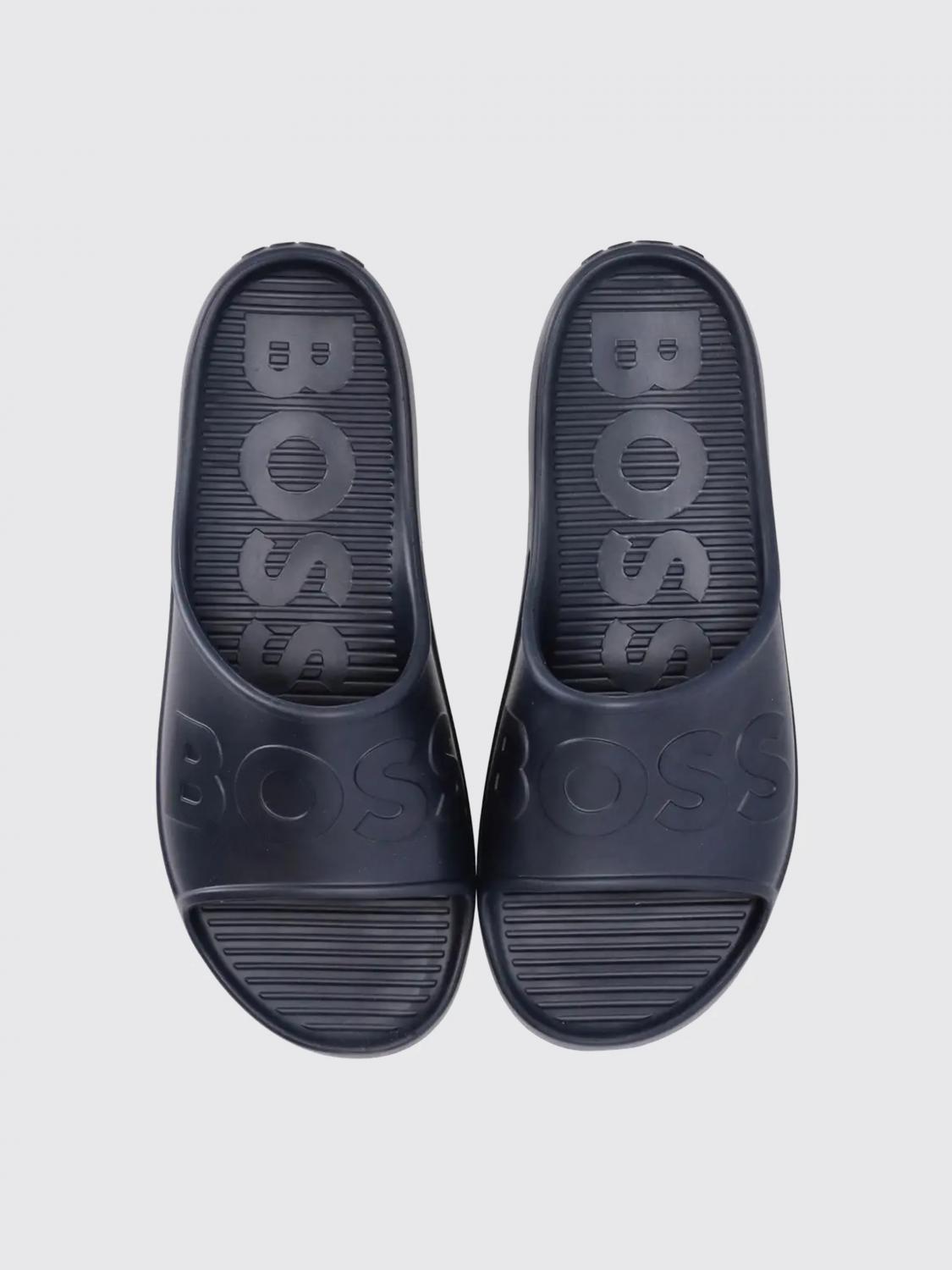 BOSS SANDALI: Sliders Boss in gomma , Blue - Img 4