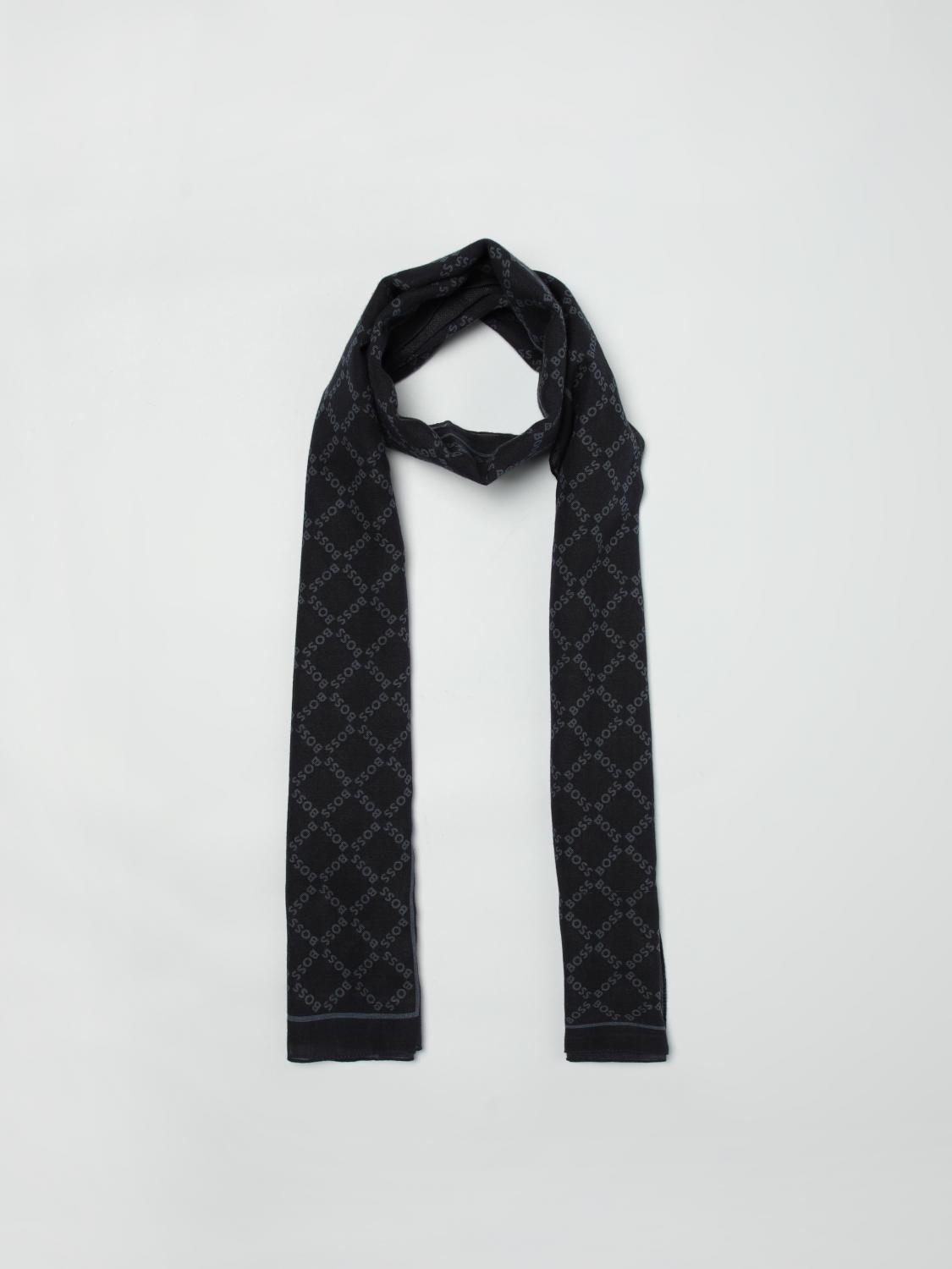 BOSS SCIARPA: Sciarpa Boss in cotone con logo all over , Blue - Img 2
