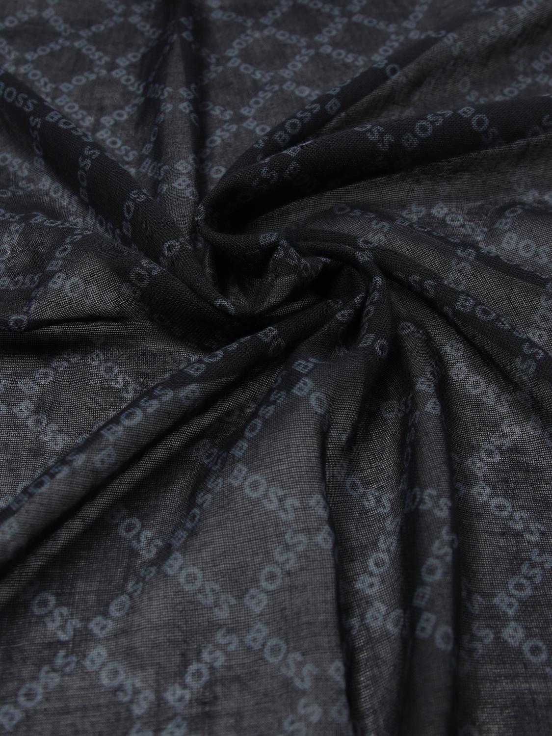 BOSS SCIARPA: Sciarpa Boss in cotone con logo all over , Blue - Img 3