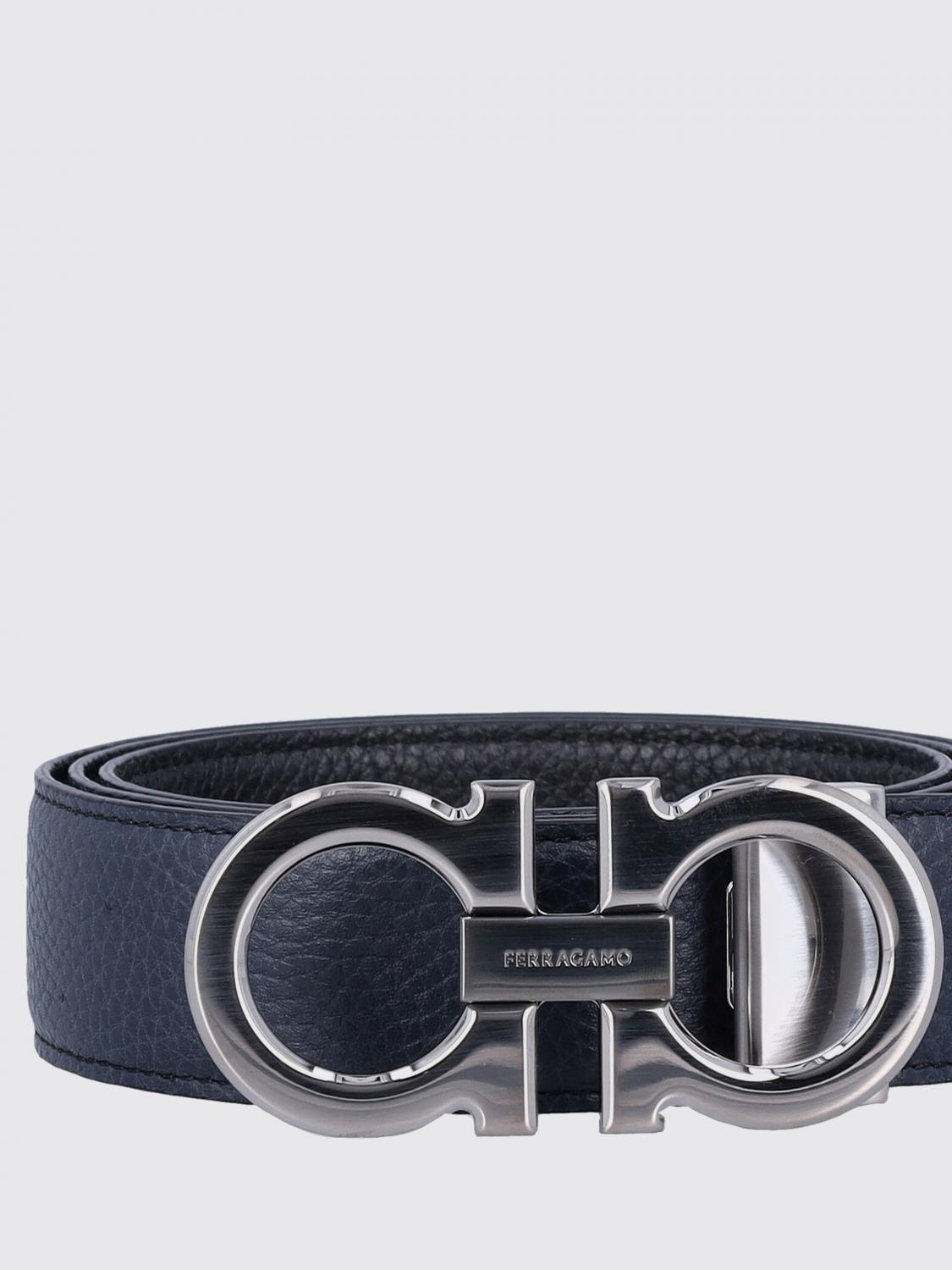 FERRAGAMO BELT: Belt men Ferragamo, Navy - Img 2
