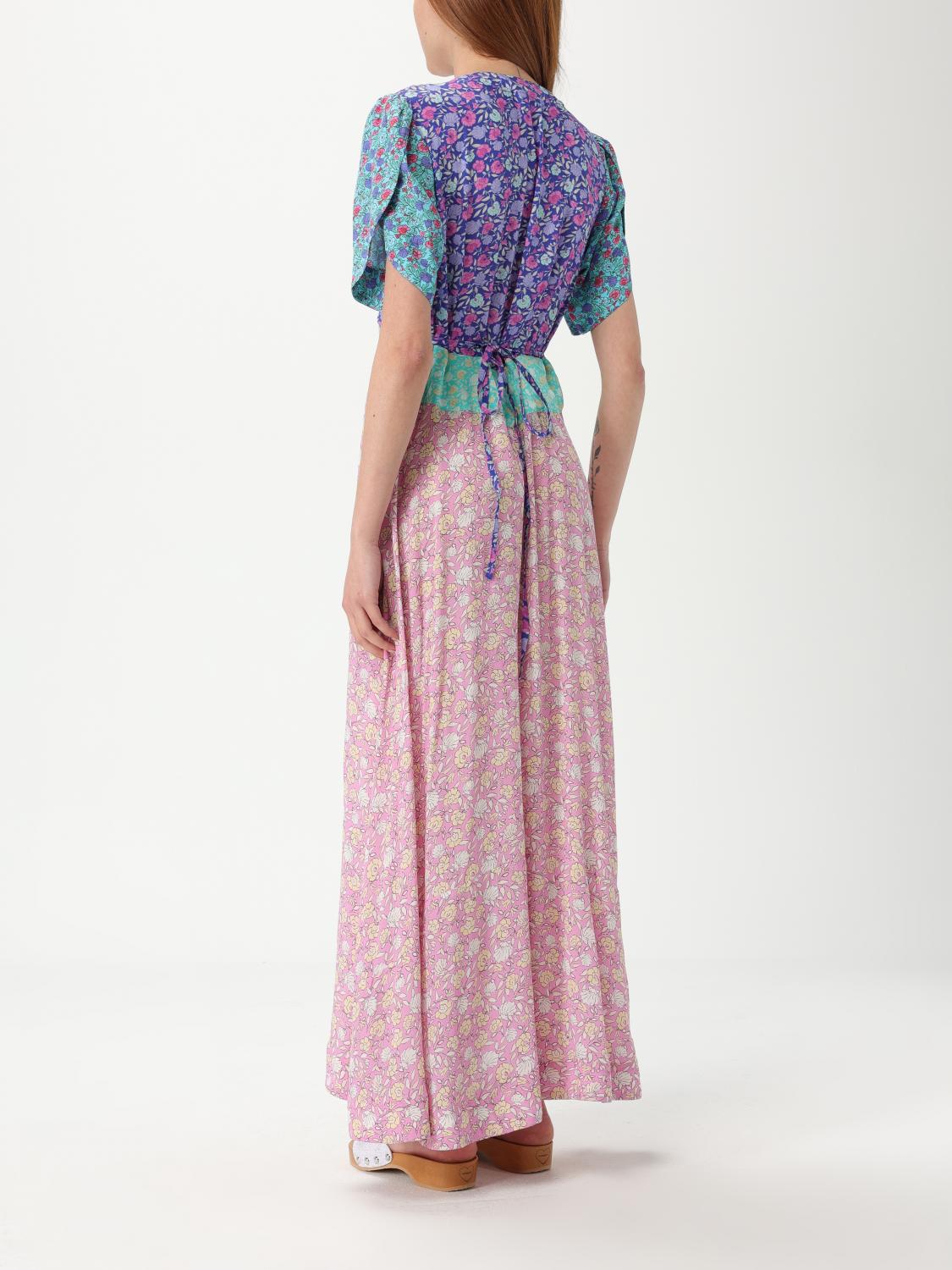 rixo london dress Meadow Silk Midi in Danish Floral Pink garment length is 145 cm HOT ! Floral Print Rixo