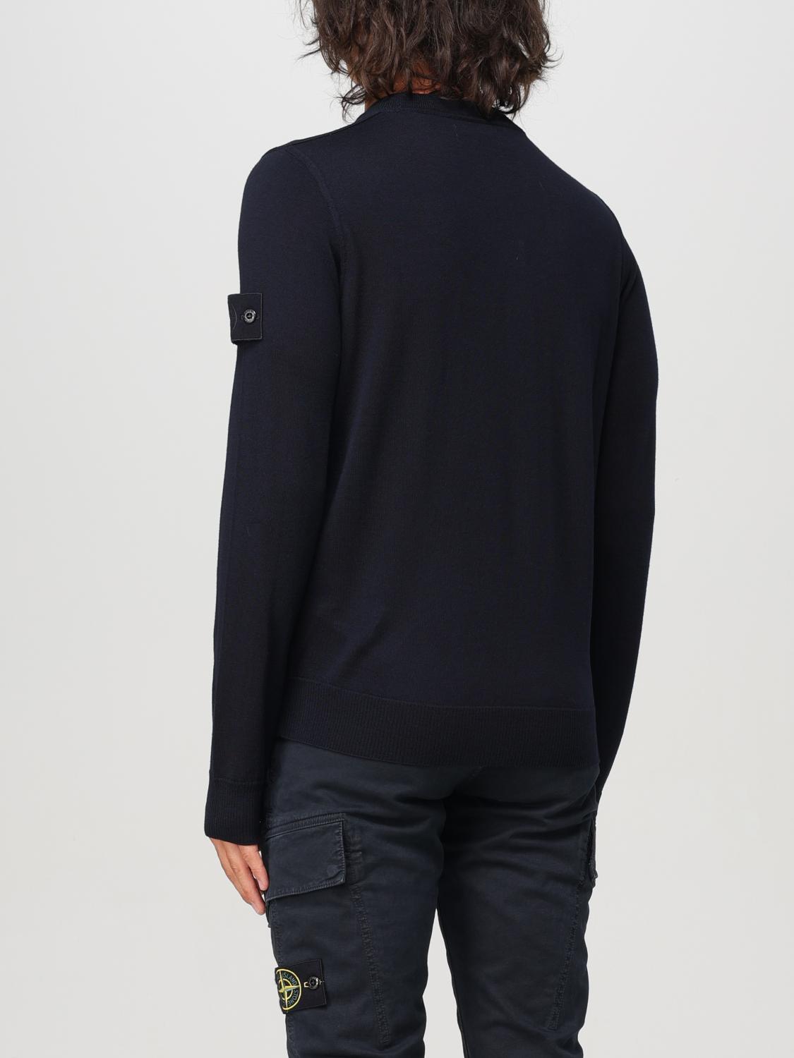 STONE ISLAND SWEATER: Sweater men Stone Island, Blue - Img 3