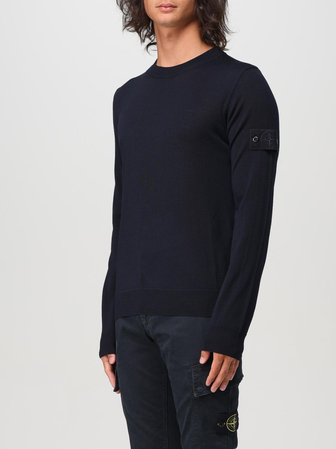 STONE ISLAND SWEATER: Sweater men Stone Island, Blue - Img 4