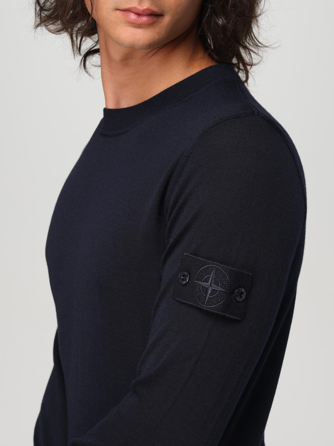 STONE ISLAND SWEATER: Sweater men Stone Island, Blue - Img 5