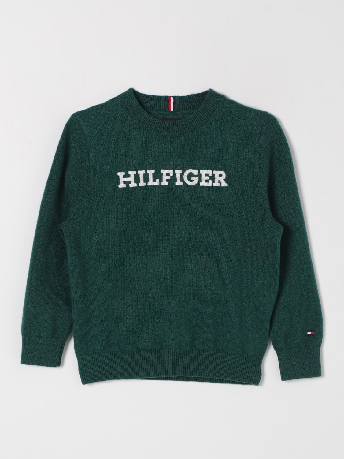 TOMMY HILFIGER SWEATER: Sweater kids Tommy Hilfiger, Green - Img 1