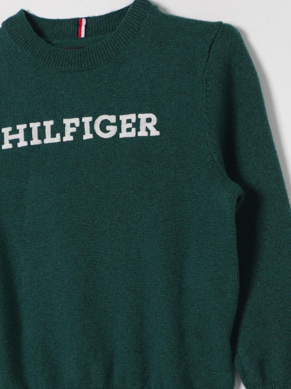 TOMMY HILFIGER SWEATER: Sweater kids Tommy Hilfiger, Green - Img 3