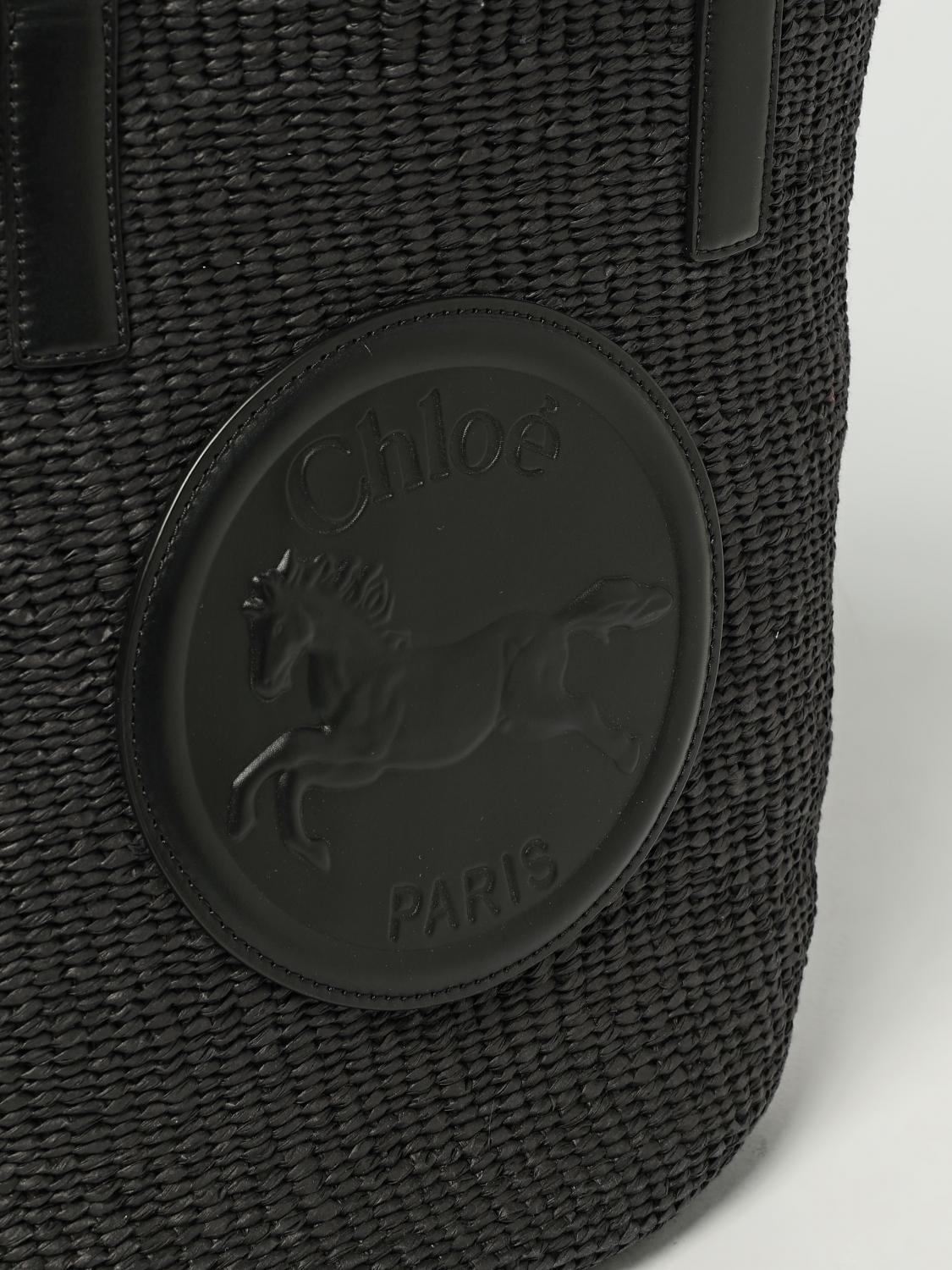 CHLOÉ BORSA A SPALLA: Borsa a spalla Horse Medal Chloé, Nero - Img 4
