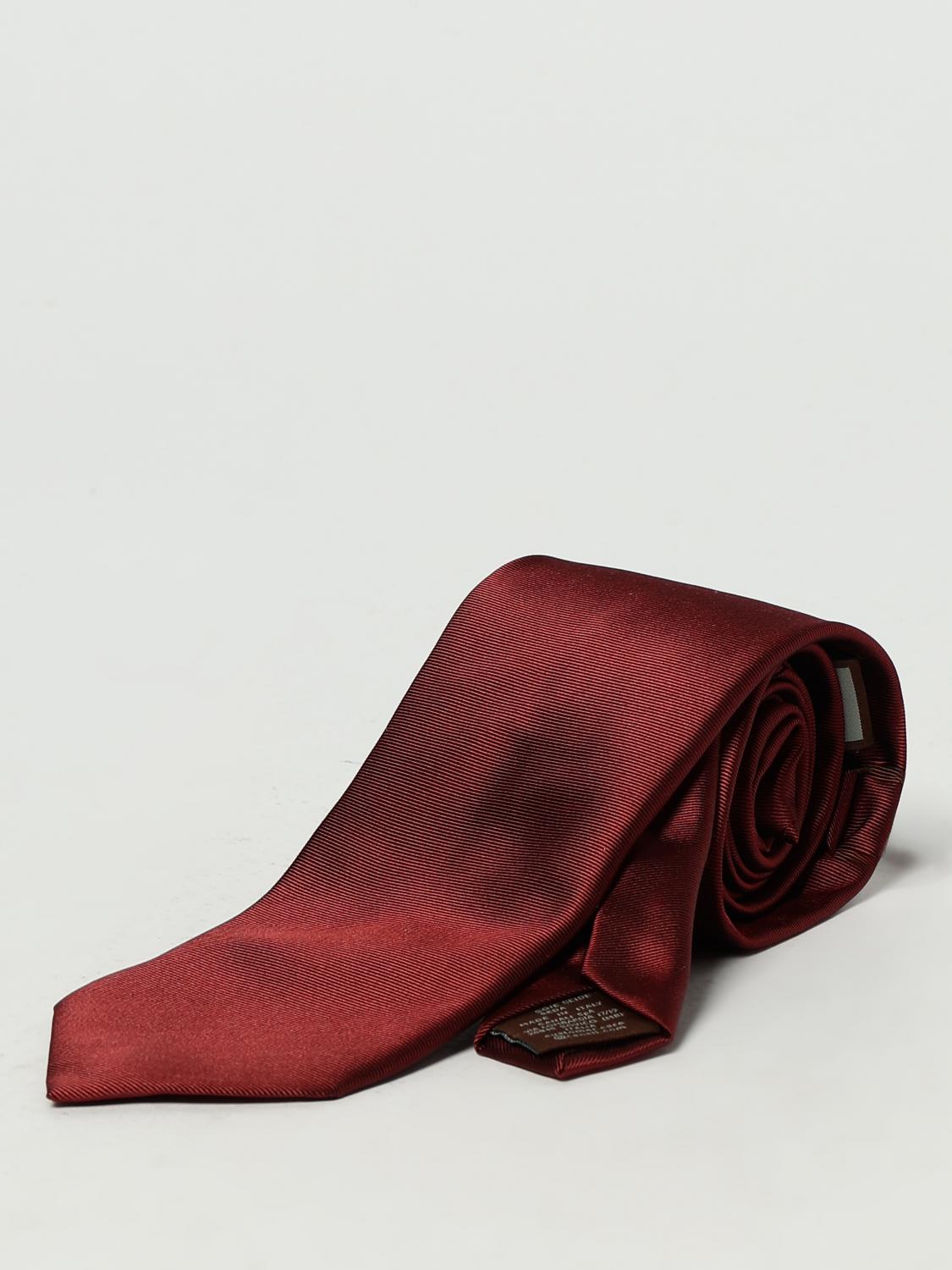 CANALI TIE: Tie men Canali, Burgundy - Img 1