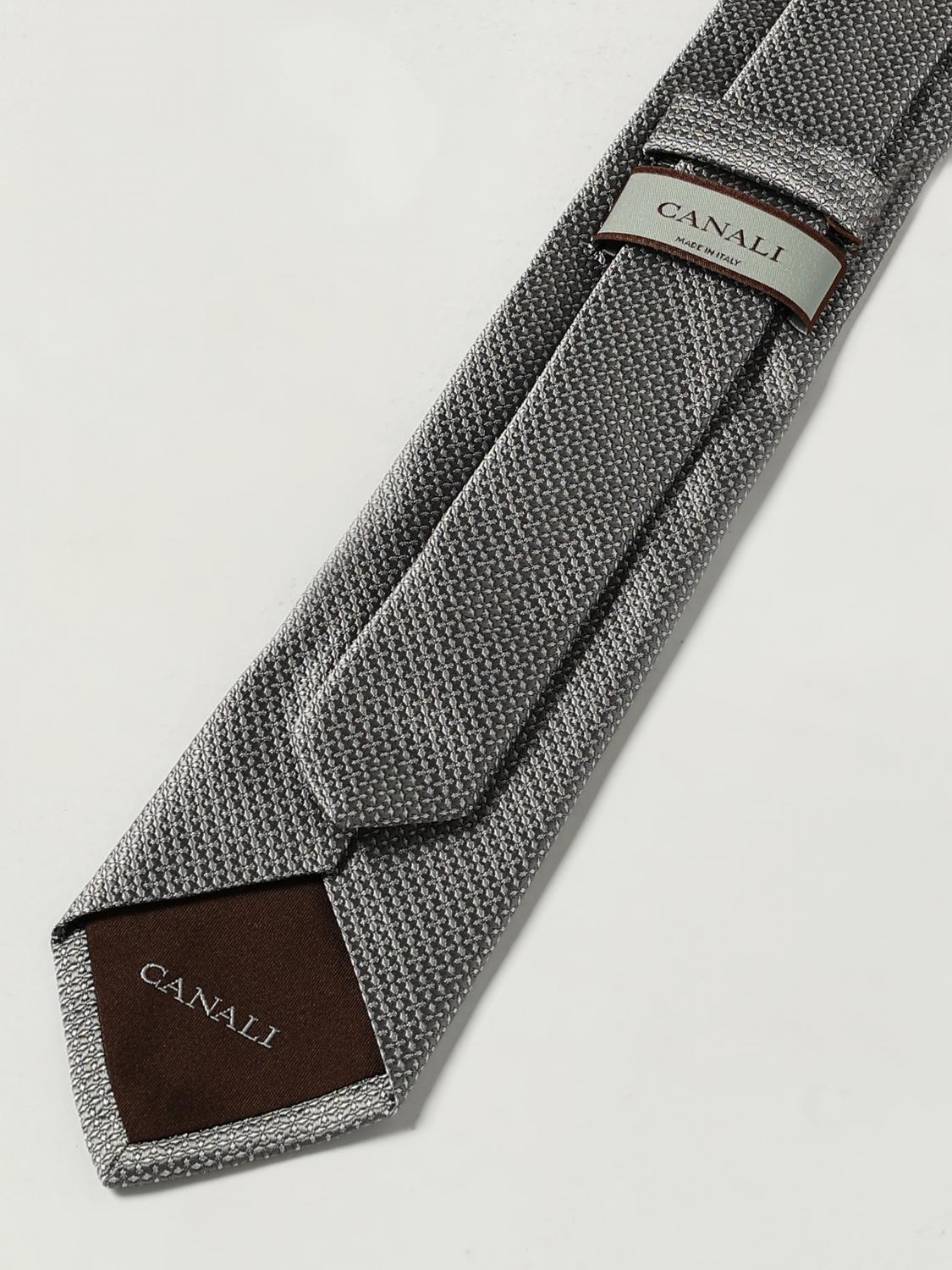 CANALI TIE: Tie men Canali, Silver - Img 2