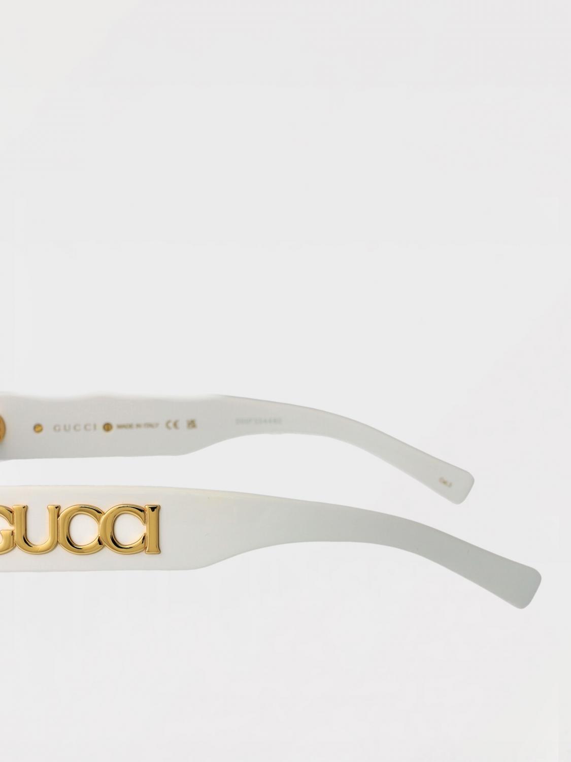 GUCCI SUNGLASSES: Sunglasses woman Gucci, White - Img 4