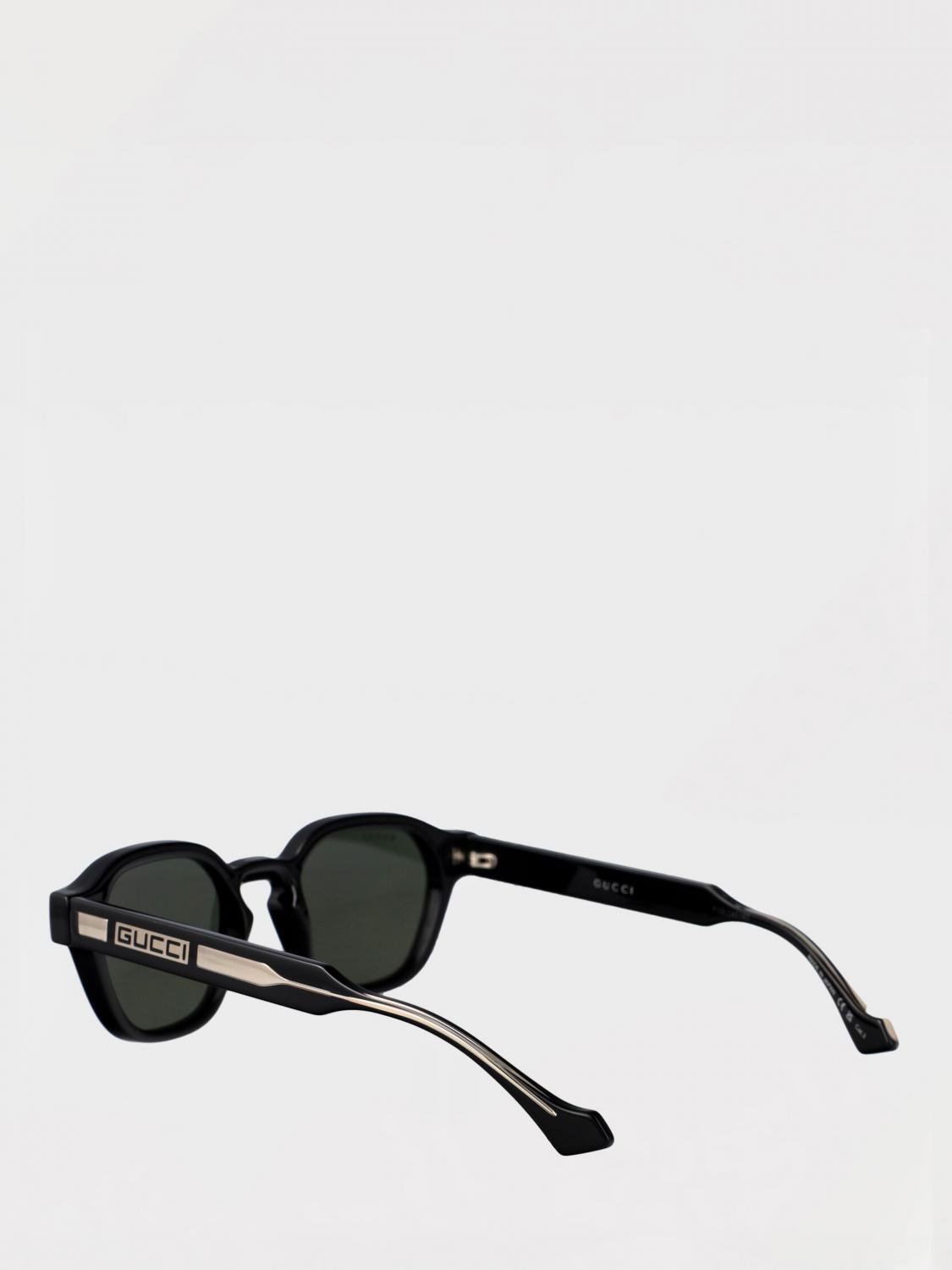 GUCCI SUNGLASSES: Sunglasses men Gucci, Black - Img 3